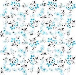 Flower Deisgn Pattern Use For Background, Texture, tile, Fabric, Textile.