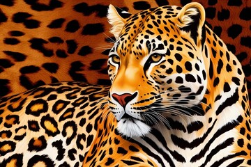 Obraz premium A highly detailed and realistic leopard texture