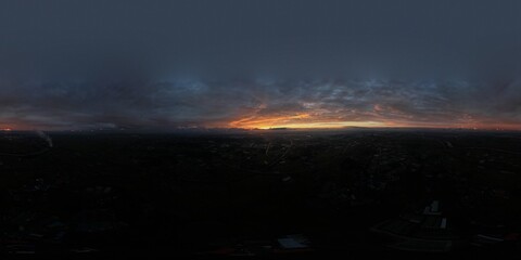 Drone Sky 360 panorama 8K