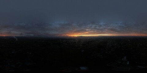 Drone Sky 360 panorama 8K