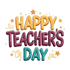 Happy Teacher's Day With Element Vector Illustration Poster Design 