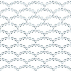 Obraz premium A repeating pattern of clear gemstones arranged in wavy lines on a white background.