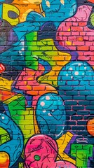 Obraz premium Creative colorful grafitti background. Modern urban art.