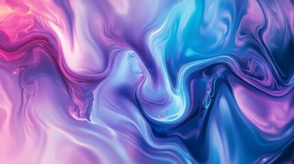 Obraz premium Close-up of a vibrant abstract background with swirling colors in shades of blue and purple, creating a dynamic and fluid visual effect.
