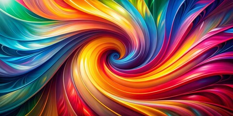 Obraz premium Vibrant colorful abstract background with swirling shapes and dynamic movements, conveying a sense of liberation and