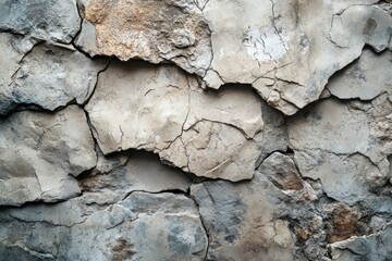 Fototapeta premium Cracked and Weathered Stone Wall Texture