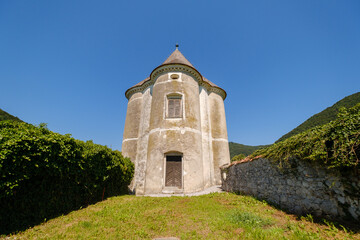 Naklejka premium Hudičev turn pavilion in Sotestka, Slovenia