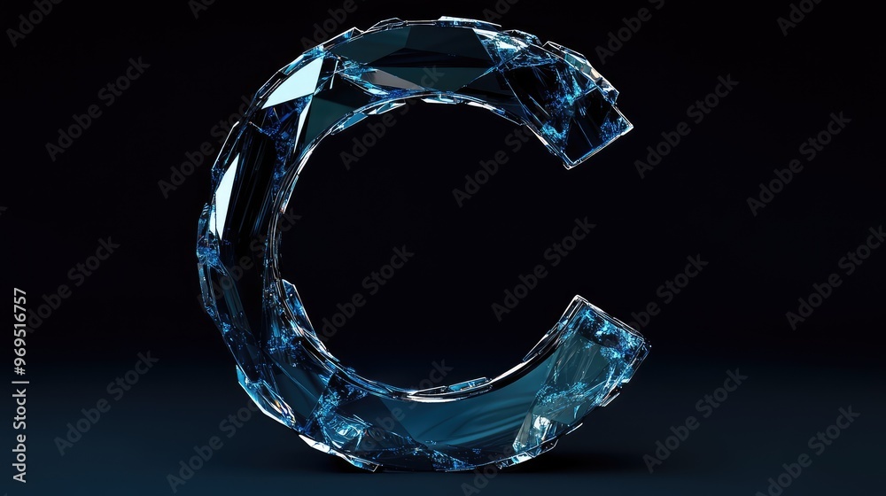 Fototapete a futuristic take on the letter 