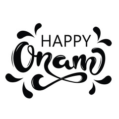 Happy Onam typography or lettering	