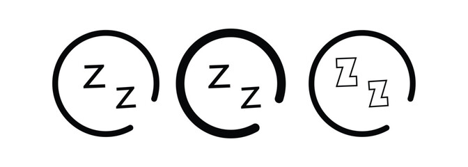 zzz sleep icon in trendy isolated on white background. 