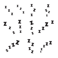 Naklejka premium zzz sleep icon in trendy isolated on white background. 