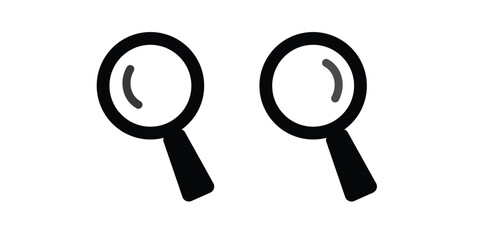 Search icon vector. search magnifying glass icon.