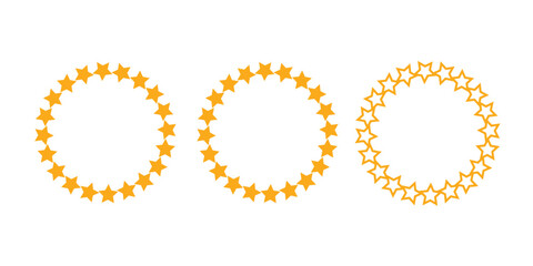 Stars in circle icon. stars circle pattern stencil. Abstract background with stars in circle. infographics, chart, presentation, app, Simple logo vector illustration