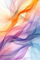 Colorful abstract wave patterns with dynamic flow and light play