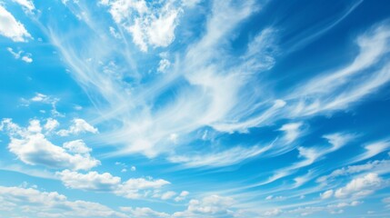 Stunning Blue Sky with White Clouds - Nature Photography