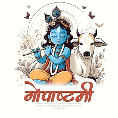 Fototapeta premium Gopashtami social media post Design
