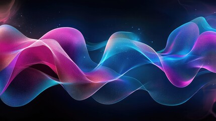 Obraz premium Abstract waves in vibrant colors creating a dynamic visual effect.