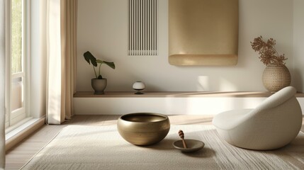 Modern Minimalist Meditation Room Interior Design