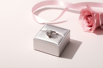 Ring box packaging  jewelry celebration studio shot.