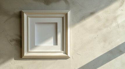 White Picture Frame on a Concrete Wall