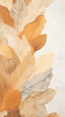 Oak leaves abstract plant leaf.