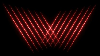 Naklejka premium Abstract neon line red color 4k illustration. Digital background 4k illustration.