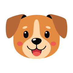 Dog Drawing Design Vector Illustration Clipart Eps, Happy dog face isolated on white background