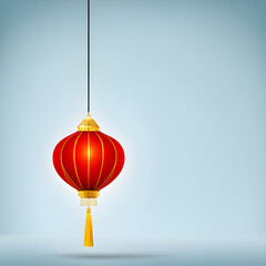 Fototapeta premium chinese new year red lantern decoration