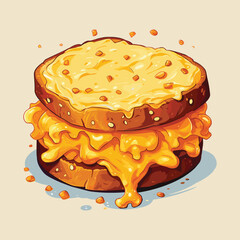 Monsieur cheese vector illustration