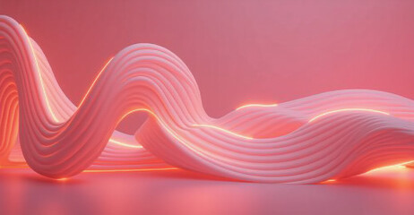 Generative AI A minimalist and simple wallpaper with cool wave lines and calming colors, Simply minimalist modern background, cool abstract wave with neon color background, cool neon background	