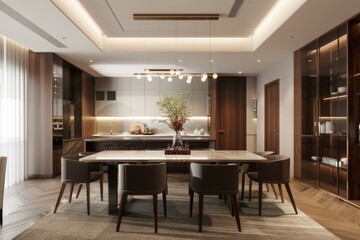 Modern Dining Room Interior Design - Powered by Adobe