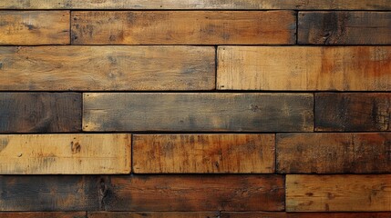 Fototapeta premium Rustic Wooden Plank Wall with Artistic Texture for Copy Space or Visual Elements