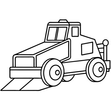 recommend clip art: road reclaimer machine outline coloring book page line art drawing
