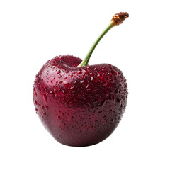 cherry in water on transparent background, clipping path, png