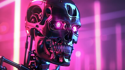 Obraz premium Modern terminator with fluorescent lights