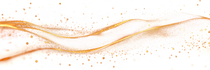 luxury abstract shiny golden wave on transparent background. design element. elegant gradient gold color