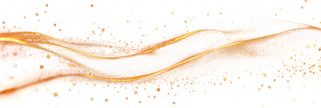 luxury abstract shiny golden wave on transparent background. design element. elegant gradient gold color