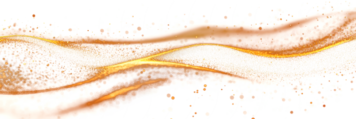 luxury abstract shiny golden wave on transparent background. design element. elegant gradient gold color