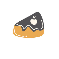 Illustration icons stamp stickers line food dessert lunch dinner beefsteak 