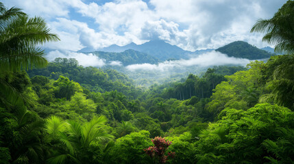 Obraz premium An Ancient Forest With Towering trees