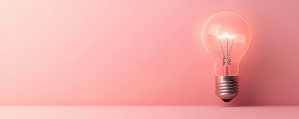 Abstract growth charts, lightbulb with glowing ideas, 3D illustration