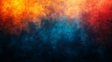 Obraz premium Vibrant Vertical Gradient Background in Orange, Blue, Teal, and Black
