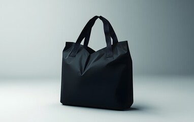 Stylish black tote bag designed for practicality and fashion, perfect for daily use or shopping excursions.