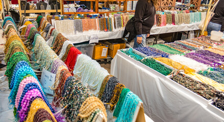 Wholesale beads sales at the Tucson Gem Show.