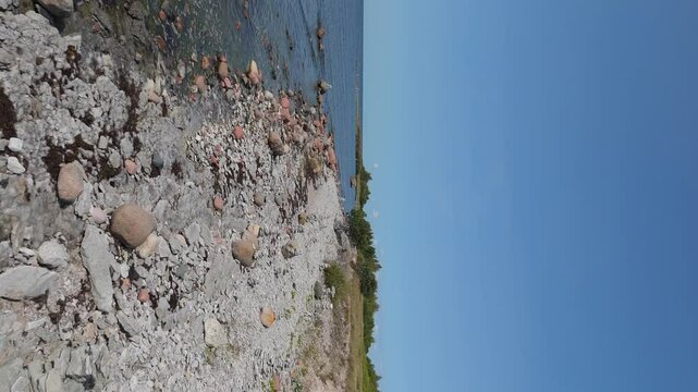 Stone Towers Beach Estonia (Baltic States), Saaremaa Island, Pyramids of Flat Stones Put as Lucky Charm Along the Beaches of the Southwest Pebble Beach, Ohessaare Tuulik, Kivi Rand Saaremaa, Estonia