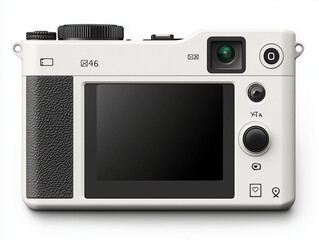 Mockup of a Camera Icon in Bright 3D Clay Material