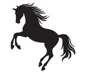 Jumping horse isolated on white background
