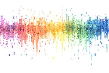 abstract pixel path on a white background. pixel multicolored wave. mosaic. pixel background