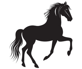 Jumping horse isolated on white background