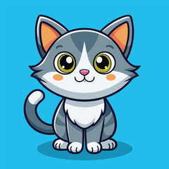 Obraz premium Print Cat Clipart Vector Illustration of Playful and Cute Feline Designs Perfect for Various Creative Projects